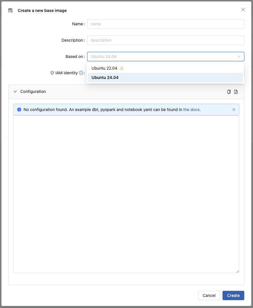 Base IDE Modal